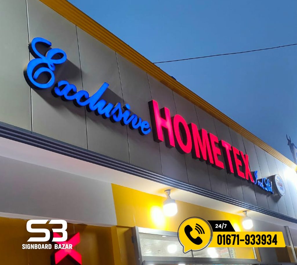 Acrylic Lighting Letter signboard