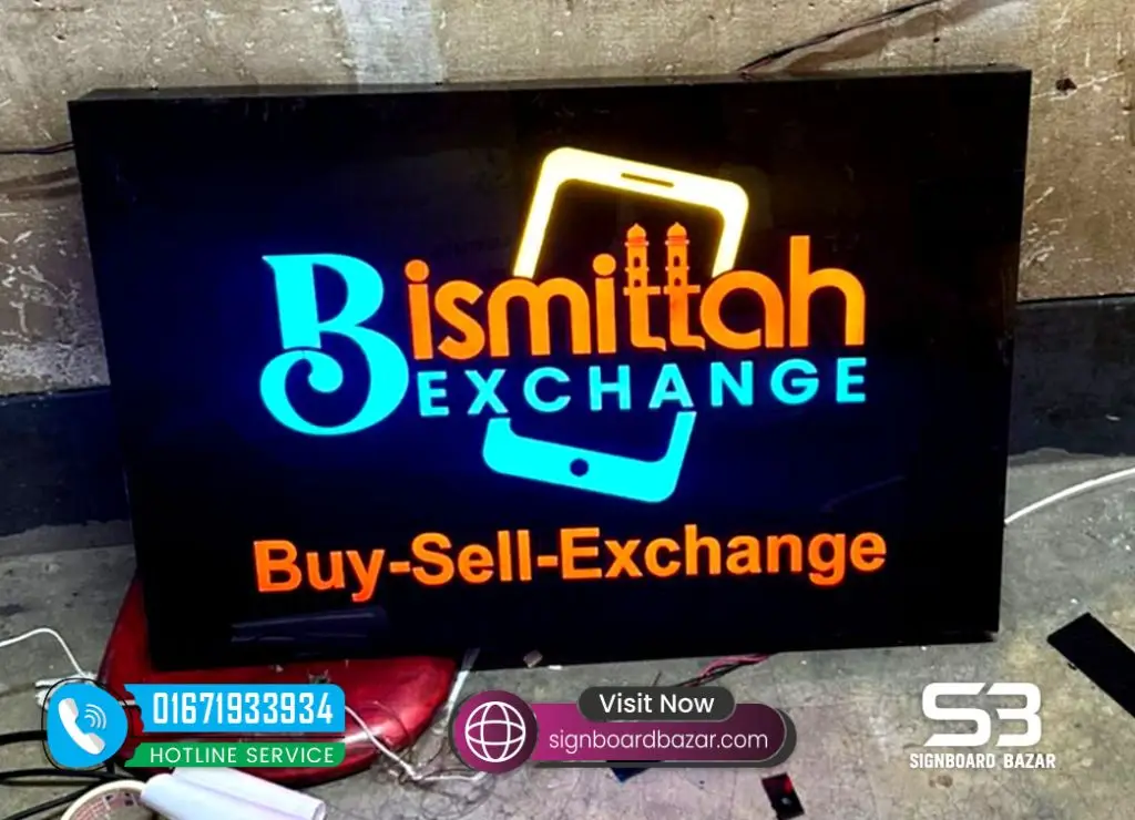 Mobile Shop Lighting Digital Offcut signboard